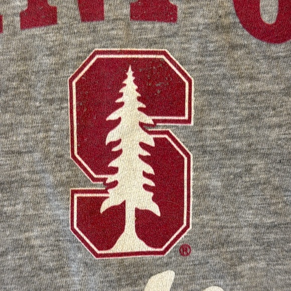 Fanatics Stanford Cardinals Long Sleeve V-Neck T-Shirt Gray 90% Cotton Medium - Picture 6 of 10